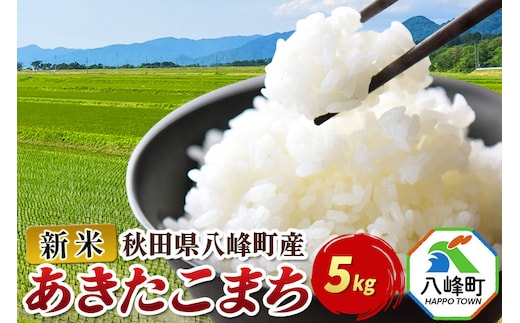 新米 令和8年産 あきたこまち【白米】5kg 秋田県 八峰町産 [白米 精米 ブランド米 ご飯 ごはん]