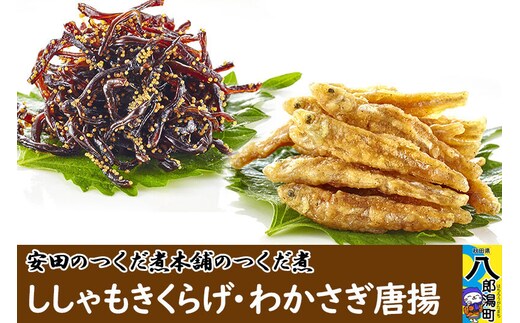 安田のつくだ煮本舗のつくだ煮 ししゃもきくらげ・わかさぎ唐揚（各270g 計540g） [佃煮 つくだ煮 ご飯のお供 ご飯のおとも]