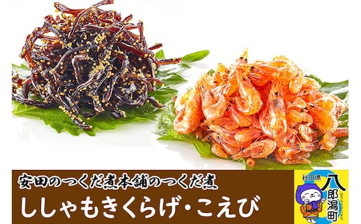 安田のつくだ煮本舗のつくだ煮 ししゃもきくらげ・こえび（各305g合計610g） [佃煮 つくだ煮 ご飯のお供 ご飯のおとも]