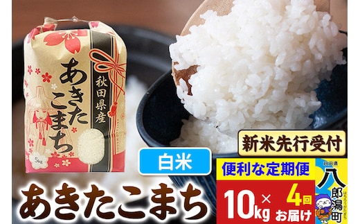 《令和8年産 新米受付》《定期便4ヶ月》あきたこまち 10kg【白米】 秋田県産 こまちライン [新米 先行受付 こまちライン あきたこまち ブランド米 お米 白米 精米 米どころ 秋田 秋田県産]