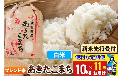 《令和8年産 新米受付》《定期便11ヶ月》あきたこまち ブレンド米 10kg【白米】 秋田県産 こまちライン [新米 先行受付 こまちライン あきたこまち ブランド米 お米 白米 精米 無洗米 米どころ 秋田 秋田県産]