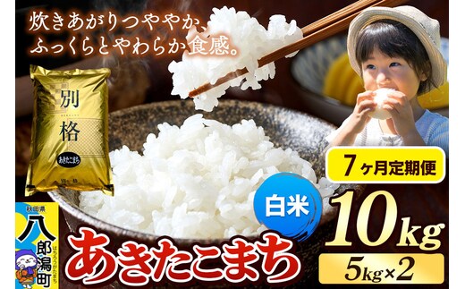 《令和8年産 新米》《定期便7ヶ月》米 あきたこまち 10kg（5kg×2袋）【白米】秋田県産 [新米 米 コメ 白米 あきたこまち おいしい 美味しい 安全 自然の恵み]