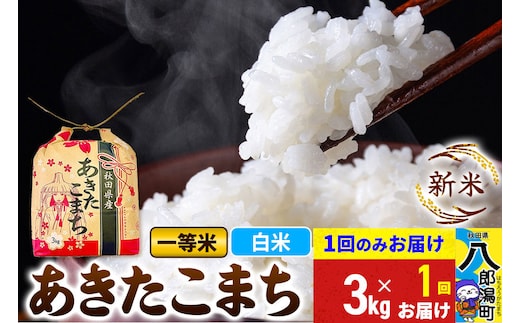 《新米》あきたこまち 一等米 3kg×1袋【白米】 令和8年産 秋田県産 こまちライン [新米 こまちライン あきたこまち ブランド米 お米 白米 精米 米どころ 秋田 秋田県産]