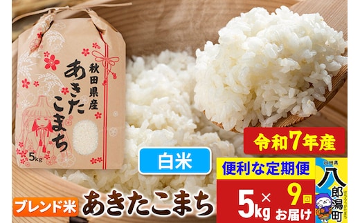 《定期便9ヶ月》 あきたこまち ブレンド米 5kg【白米】令和7年産 秋田県産 こまちライン [こまちライン あきたこまち ブランド米 ブレンド米 お米 白米 精米 米どころ 秋田 秋田県産]
