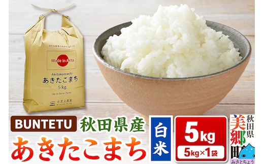 【令和7年産・白米】あきたこまち 5kg（5kg×1袋）秋田県美郷町産