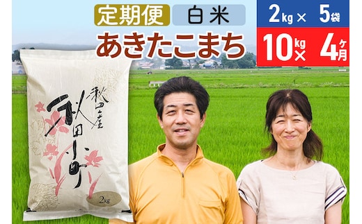 《定期便4ヶ月》令和7年産 あきたこまち特別栽培米10kg（2kg×5袋）×4回 計40kg【白米】秋田県産あきたこまち 4か月 4ヵ月 4カ月 4ケ月 秋田こまち お米 秋田