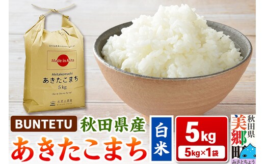 【令和7年産・白米】あきたこまち 5kg（5kg×1袋）秋田県美郷町産