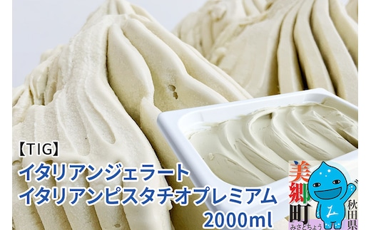 ジェラテリア TiG（ティグ）イタリアンジェラート 無着色・無香料 イタリアンピスタチオプレミアム 2000ml（2L）
