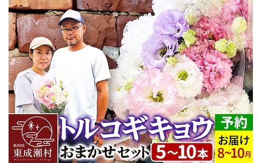 令和8年収穫分 花 生花 トルコギキョウおまかせセット (5～10本)【先行予約】 かねはちファーム【2026年8月上旬から順次発送予定】