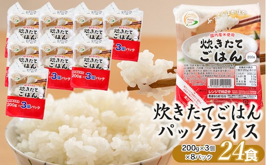 炊きたてごはん パックライス たっぷり 200g × 24食セット