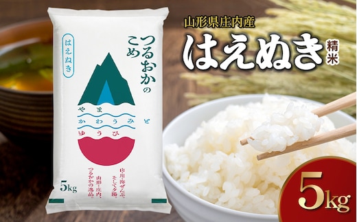 【令和7年産】はえぬき 精米 5kg 山形県 庄内産 米食味鑑定士お薦め