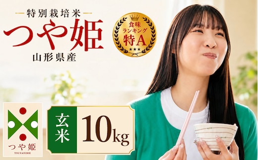 【令和7年産】 特別栽培米 つや姫 玄米 10kg (5kg×2袋) 山形県産 | つやひめ 10キロ 米 お米 コメ 食品 ご飯 ごはん 美味しい おいしい ブランド米 エコ包装 おすすめ 人気 山形県 鶴岡市 東北 国産 お取り寄せ SDGs未来都市鶴岡 返礼品