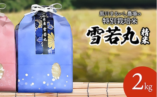 【令和7年産】【新米】 黒川まるいし農場の特別栽培米 雪若丸 2kg 山形県鶴岡市産 K-721
