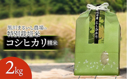 【令和7年産】【新米】 黒川まるいし農場の特別栽培米 コシヒカリ 2kg 山形県鶴岡市産 K-721