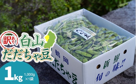 【令和8年産先行予約】【訳あり】白山だだちゃ豆 1kg（1kg × 1袋） 長五郎