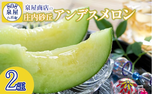 【令和8年産先行予約】泉屋商店の庄内砂丘アンデスメロン 2玉 K-822