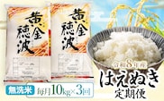 【令和8年産 新米】【3ヶ月定期便】はえぬき 無洗米10kg(5kg×2袋)×3回 山形県鶴岡市 らん工房 | 定期 10キロ 米 お米 おこめ コメ こめ 食品 ご飯 ごはん おいしい お取り寄せ 農家直送 お弁当 おにぎり 東北 国産 おすすめ 人気 返礼品