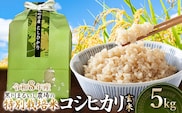 【令和8年産】 黒川まるいし農場の特別栽培米 コシヒカリ 玄米 5kg　山形県鶴岡市産　K-834　| こしひかり 米どころ 庄内米 ブランド米 米 コメ こめ 精米 ご飯 ごはん 美味しい お取り寄せ 農家直送 東北 国産 おすすめ 人気 返礼品 2026年産