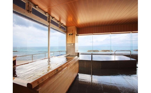 J01-905 湯野浜温泉 愉海亭みやじま 詣でる つかる 頂きます1泊2食付ペア宿泊券