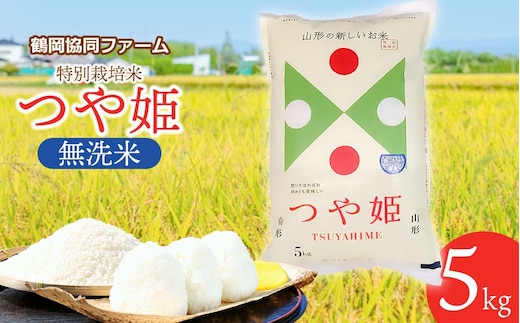 【令和7年産】【新米】 特別栽培米つや姫 無洗米 5kg (5kg×1袋) 山形県鶴岡産 鶴岡協同ファーム