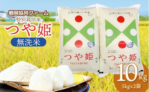 【令和7年産】【新米】 特別栽培米つや姫 無洗米 10kg (5kg×2袋) 山形県鶴岡産 鶴岡協同ファーム