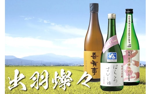 庄内で生まれた酒米「出羽燦々」セット (鶴岡の地酒 720ml×3本) 飲み比べ うまい庄内