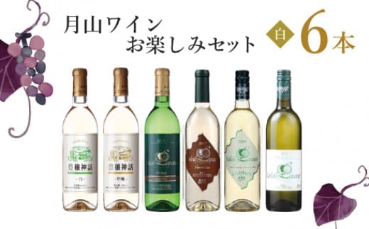 月山ワイン 白ワイン６本 お楽しみセット 山形県酒類卸株式会社 K-7117