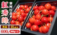 【先行予約】令和8年産 さくらんぼ「 紅秀峰 」600g(300g×2パック) 秀品 2L以上 2026年産 山形県産 【2026年6月中旬頃～7月上旬頃発送予定】 ※配送不可 沖縄・離島 026-A-AF021