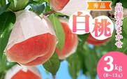 令和8年産 先行予約 有機質肥料栽培 白桃 3kg（8～13玉） 秀品 品種おまかせ 山形県産 【2026年8月下旬頃～9月下旬頃発送予定】　016-B-AF024