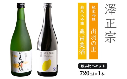 「純米大吟醸 美田美酒」と「純米吟醸 出羽の里」720ml×2本 受賞酒 飲み比べセット 0140-E-FR001