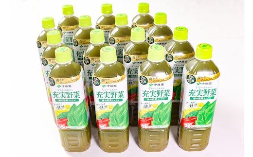 伊藤園 充実野菜 緑の野菜 740g×15本セット（1ケース） ／ 野菜ジュース 飲料 ソフトドリンク ペットボトル PET 1箱 備蓄 常備 まとめ買い 箱買い ケース買い 国内製造 018-G-IT005