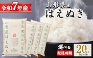 【2026年4月上旬】令和7年産 はえぬき 20kg（5kg×4袋）清流寒河江川育ち 山形産はえぬき 2025年産　067-C-JA011-202604上