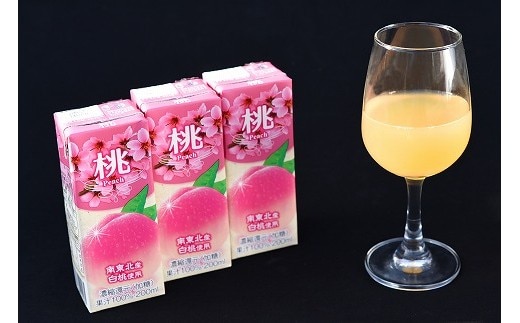 南東北産 桃果汁100％ ジュース 200ml×18本セット（紙パック）濃縮還元（加糖） 012-G-MB004
