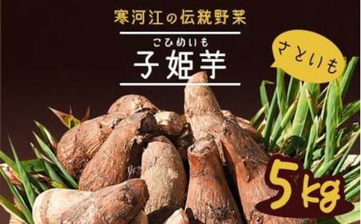 やまがた伝統野菜 「子姫芋（里芋）」5kg 《土付き》 山形県産 令和7年産 【2025年11月中旬頃～2026年3月頃配送予定】 018-B-MM038