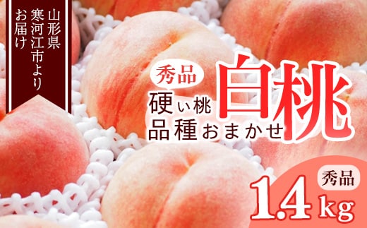 《先行予約》令和8年産 山形の硬い桃 秀品 1.4kg（4 - 6玉） 品種おまかせ 秀品 2026年産 山形県産【2026年8月中旬頃から9月下旬頃発送予定】※ 配送不可 沖縄・離島 011-B-MM070