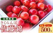 【先行予約】令和8年産 さくらんぼ 「 佐藤錦 」500g 秀品 Lサイズ以上 2026年産 山形県産【2026年6月上旬頃～下旬頃発送予定】 ※ 配送不可 沖縄・離島　015-A-OT007