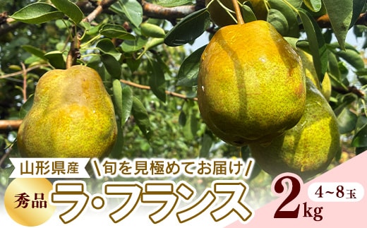 【ふるさと納税】令和8年産 西洋梨 ラ・フランス 秀品 2kg 山形県産【2026年10月下旬頃から12月中旬頃発送予定】 009-B-RF011