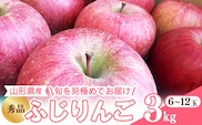 【ふるさと納税】令和8年産 りんご ふじ 秀品 3kg 山形県産【2026年10月下旬頃から12月中旬頃発送予定】　012-B-RF014