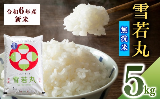 【無洗米】令和7年産 雪若丸 5kg×1袋 山形産【2025年10月中旬頃より順次配送予定】2025年産 山形県産 018-C-SR007