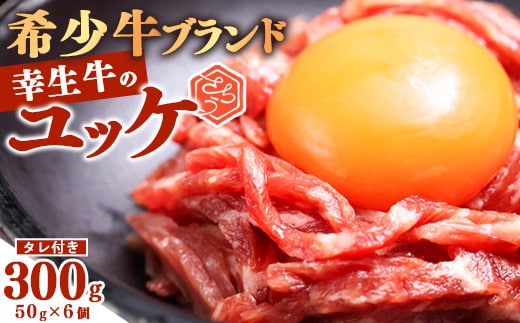 【45営業日以内配送】幸せを運ぶ牛《幸生牛》希少牛『ユッケ』 300g (50g×6個) タレ付き 山形県産 024-D-YL043