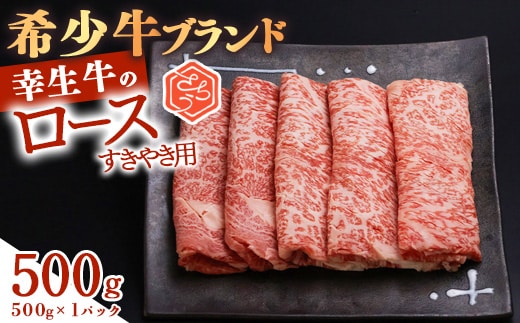 【45営業日以内配送】幸せを運ぶ牛《幸生牛》希少牛 ロースすき焼き用 500g（500g×1パック） 022-D-YL055