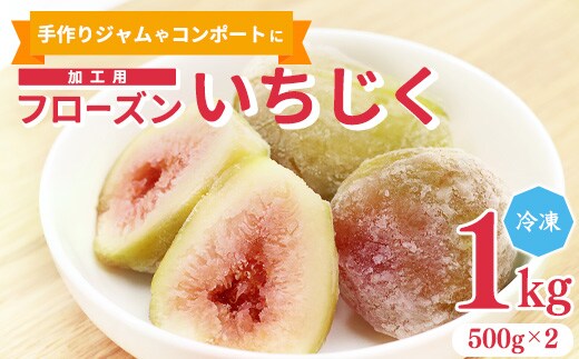 加工用 フローズン いちじく 1kg（ 500g × 2袋 ） 【2025年9月中旬から12月頃発送予定】 010-G-YW003