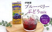 伊藤園 ブルーベリーぶどうmix 紙パック 200ml 24本 013-G-IT010