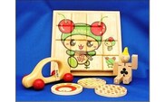 【障がい者支援品】 木製おもちゃセット 【思いやり型返礼品】就労継続支援B型事業所支援品 ／ 日本製 国内製造 雑貨木育 知育 玩具 木製 木工 福祉 手作り 手仕事 クラフト インテリア 東北 山形県 寒河江市 社会福祉法人 牧人会 寒河江共労育成園　015-H-KI002