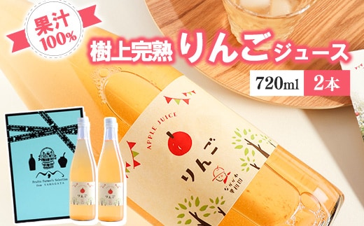 《ギフト箱》 樹上完熟 りんごジュース 720ml×2本セット 012-G-NG004