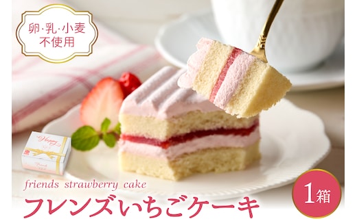 【期間限定】卵・乳・小麦不使用【フレンズいちごケーキ × 1箱】 山形県 東根市 日東ベスト hi010-023
