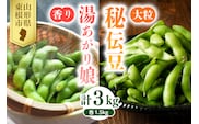 【2026年 全2回 枝豆定期便】 「湯あがり娘」と「秘伝豆」 各1.5kg よってけポポラ提供 hi003-164