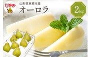 【2026年産】 西洋梨 オーロラ 2kg 秀品 化粧箱入り 山形県 東根市 東根農産センター提供 hi027-186-r8