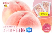 【瞬間冷凍】東根市産 カット済み 白桃 大容量 500g×2袋 東根農産センター提供 hi027-250