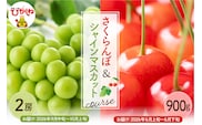 【2026年先行予約 2回 定期便】GI東根さくらんぼandシャインマスカットコース（佐藤錦露地900g、シャインマスカット2房）山形県 東根市 hi999-047